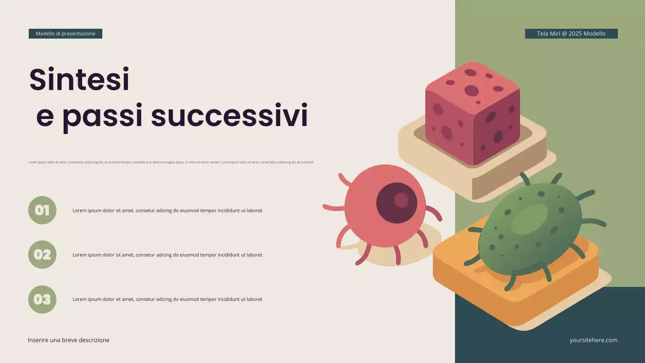 Presentazione di biologia isometrica moderna in verde acqua