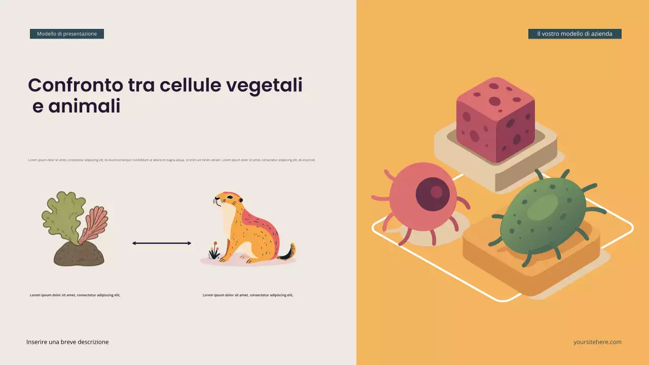 Presentazione di biologia isometrica moderna in verde acqua