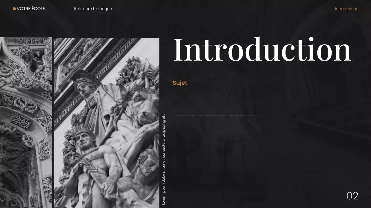 Présentation Web sur la littérature historique moderne