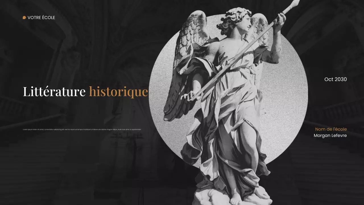 Présentation Web sur la littérature historique moderne