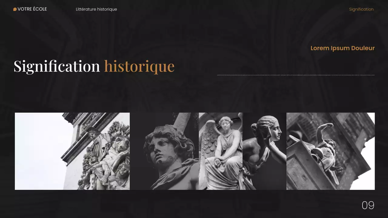 Présentation Web sur la littérature historique moderne