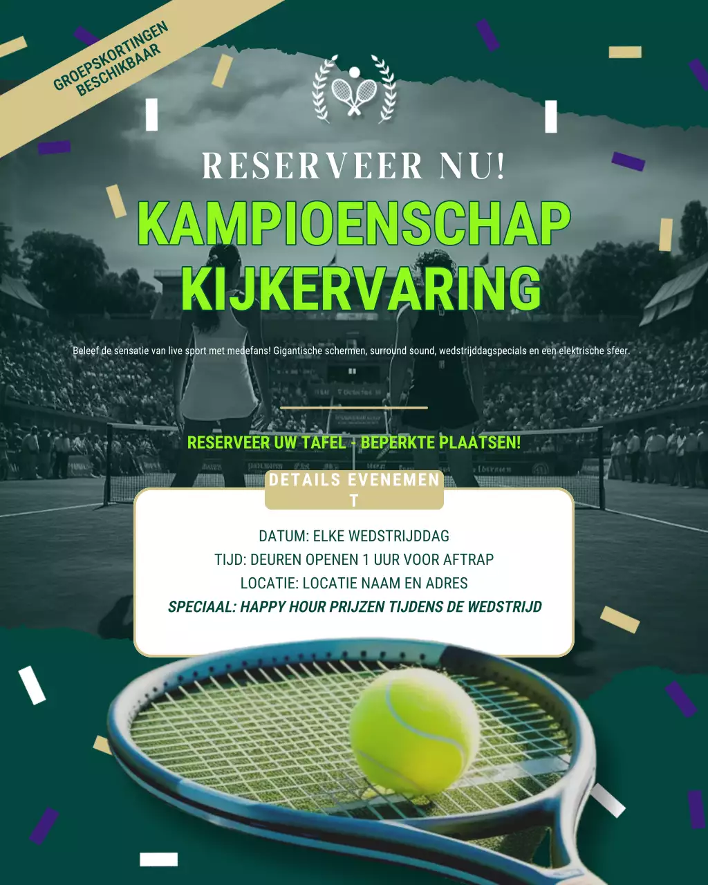 groene moderne sportreclame