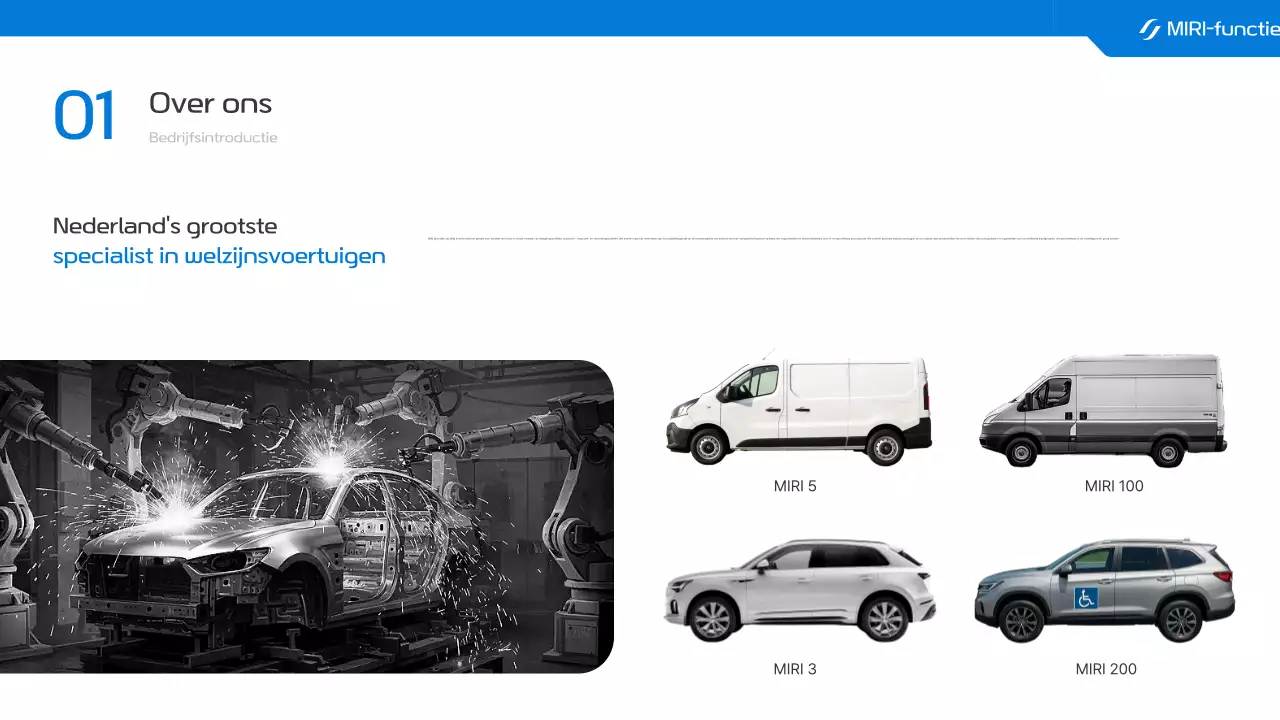 Blauwe moderne speciale voertuigpromotie