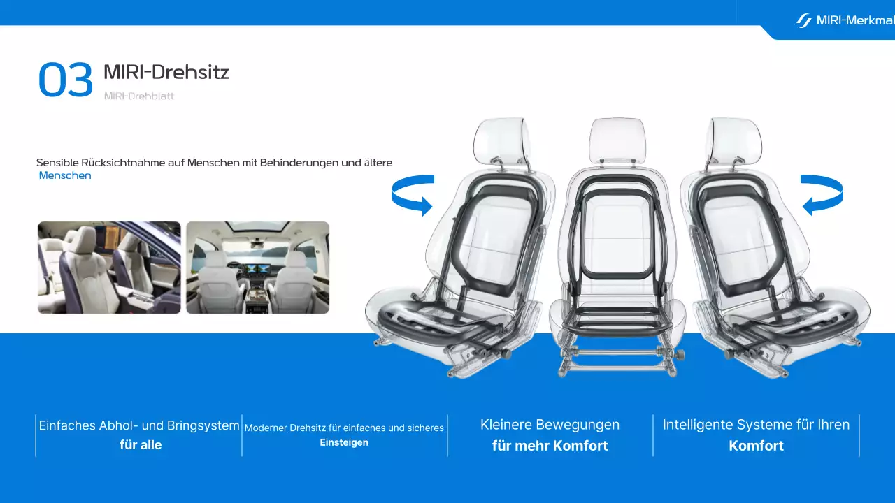 Blaue moderne Sonderfahrzeug-Promotion