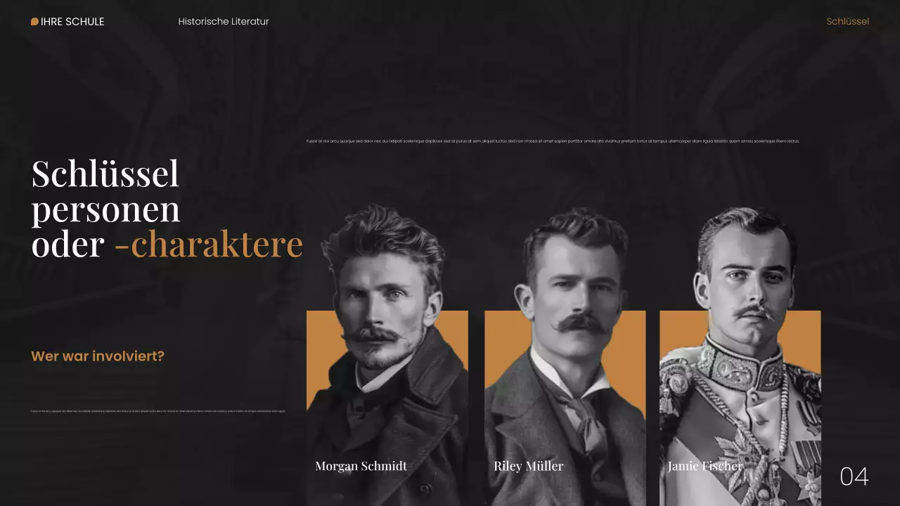 Webpräsentation zur modernen historischen Literatur