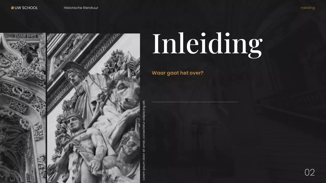 Webpresentatie moderne historische literatuur