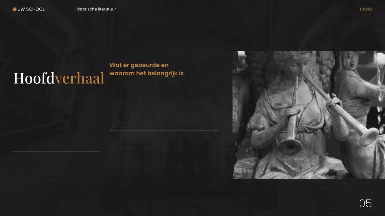 Webpresentatie moderne historische literatuur