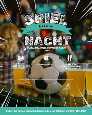 Grüner fetter Spieleinladungsbeitrag Instagram