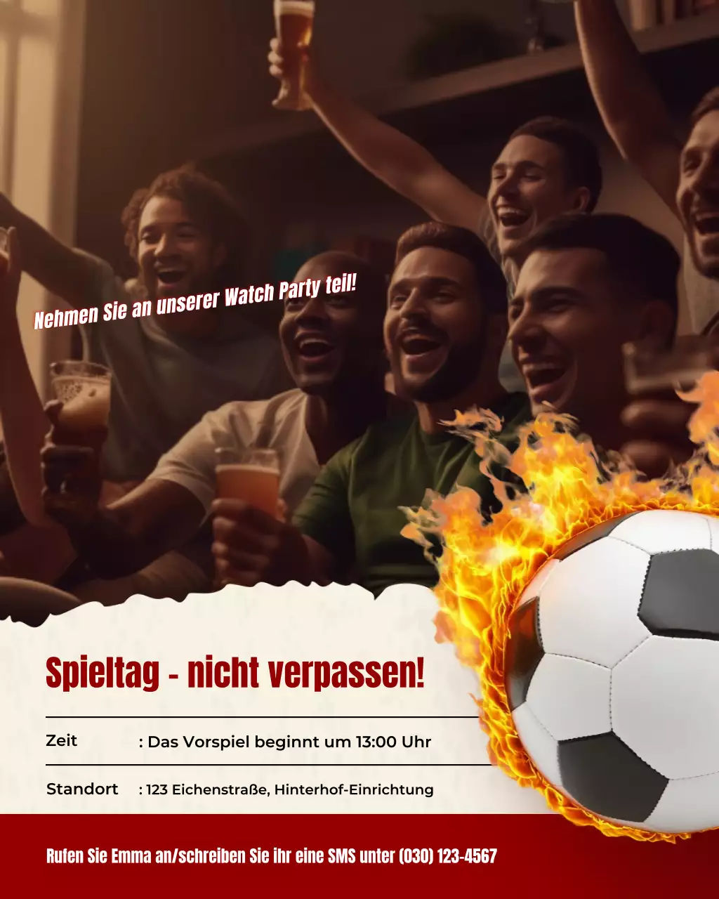 Mutige Live-Game-Viewing-Party