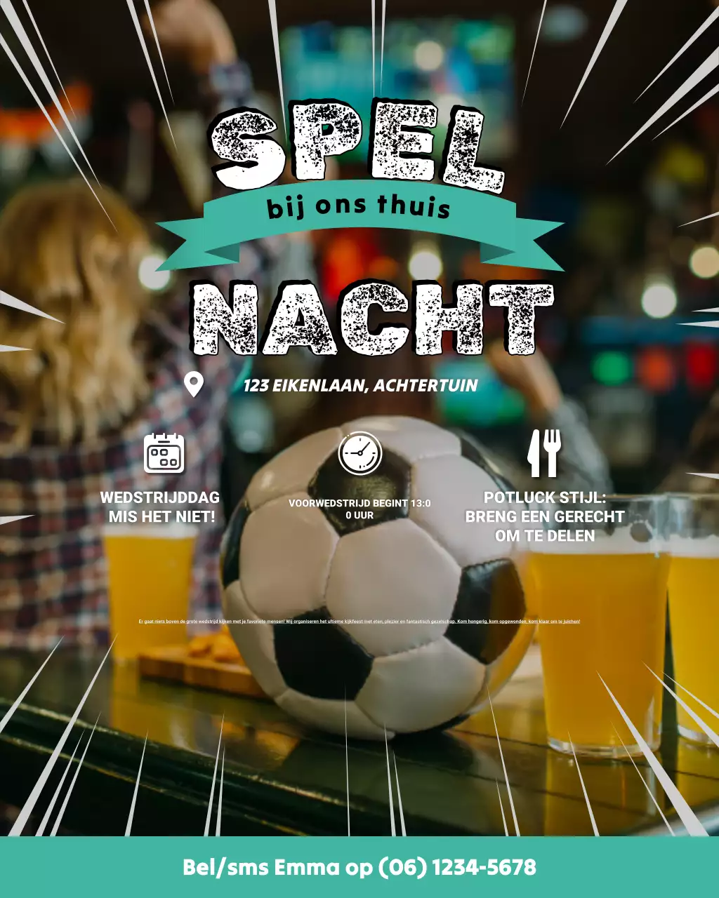 Uitnodigingspost voor Green Bold Game op Instagram