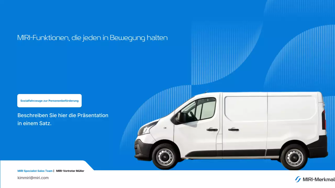 Blaue moderne Sonderfahrzeug-Promotion