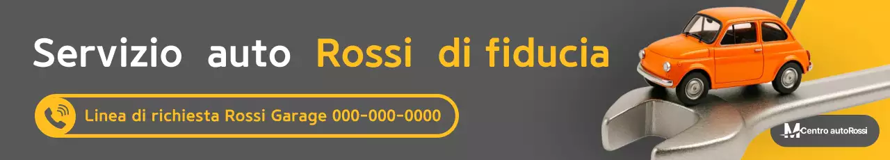 Pubblicità di un'auto moderna arancione