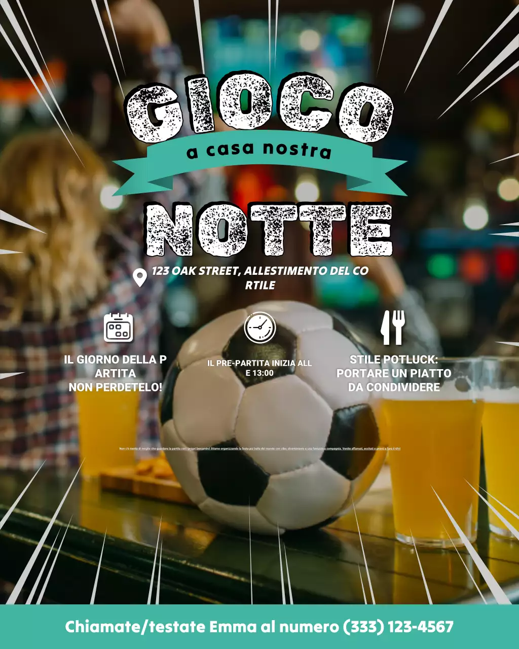 Post di invito al gioco Green Bold su Instagram