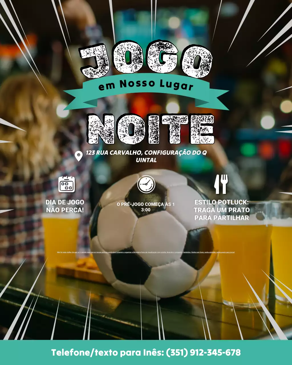 Convite para jogo Green Bold no Instagram