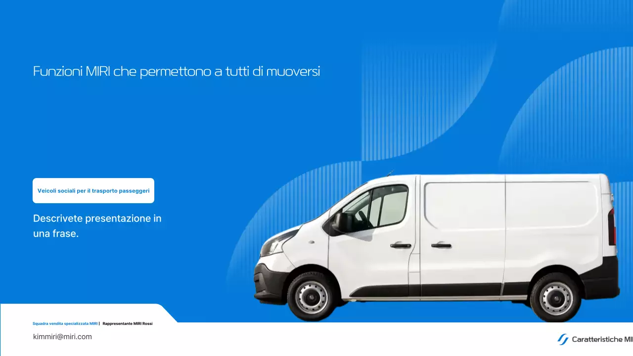 Promozione veicolo speciale moderno blu