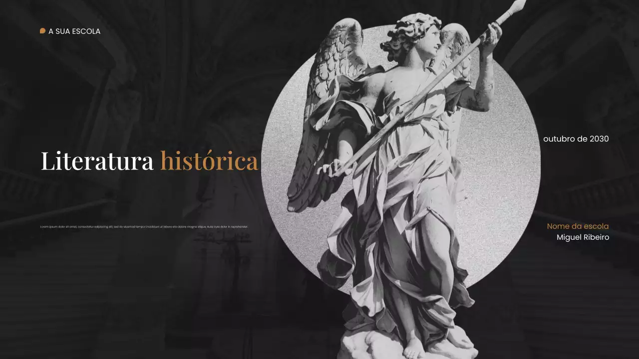 Apresentação Web de Literatura Histórica Moderna