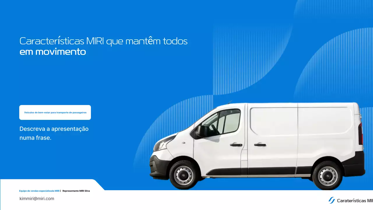 Promoção de Veículo Especial Moderno Azul