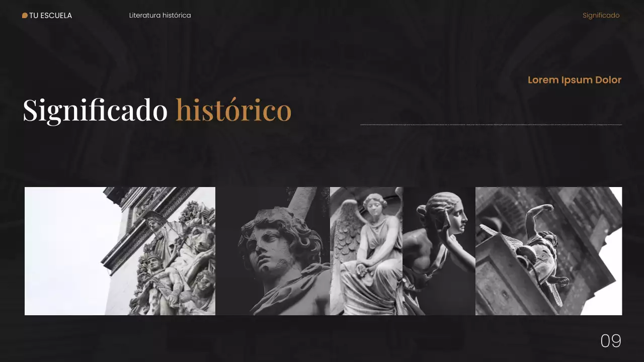 Presentación web de literatura histórica moderna