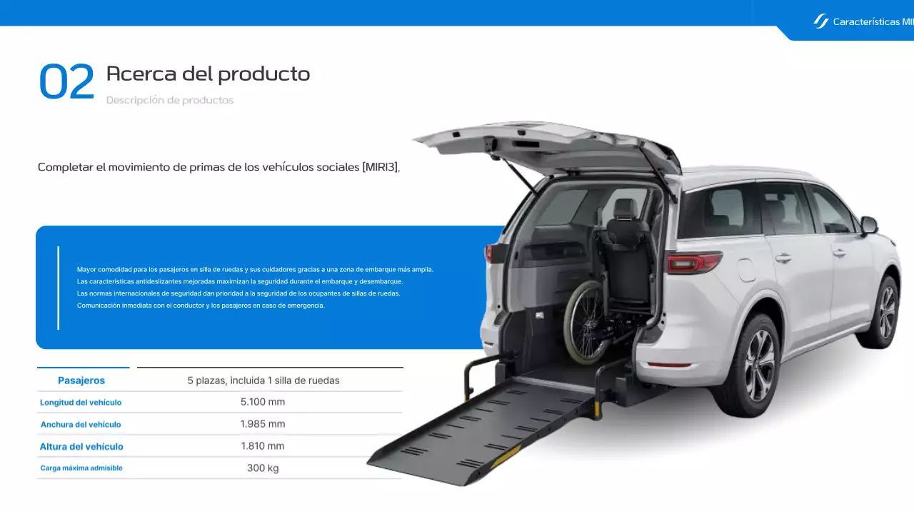 Promoción de vehículos especiales modernos azules