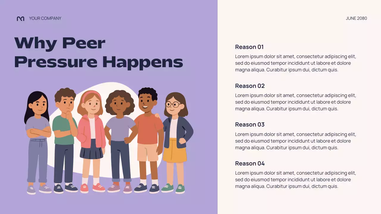 Colourful Abstract Peer Pressure Lecture Presentation