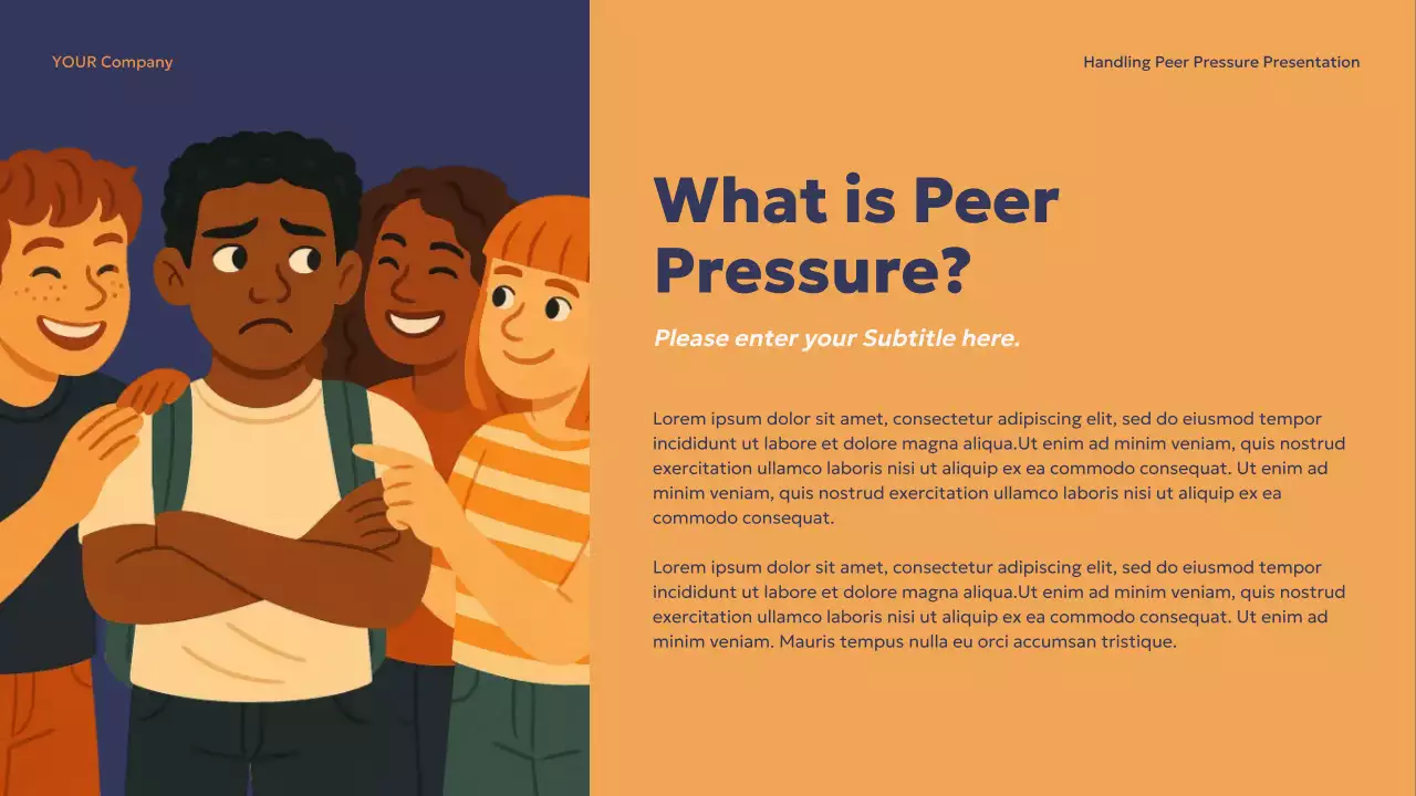 Navy Modern School Peer Pressure Lecture Presentation