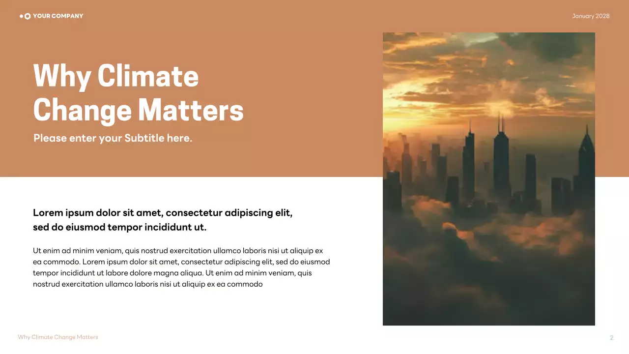 Brown Modern Climate Lecture Presentation