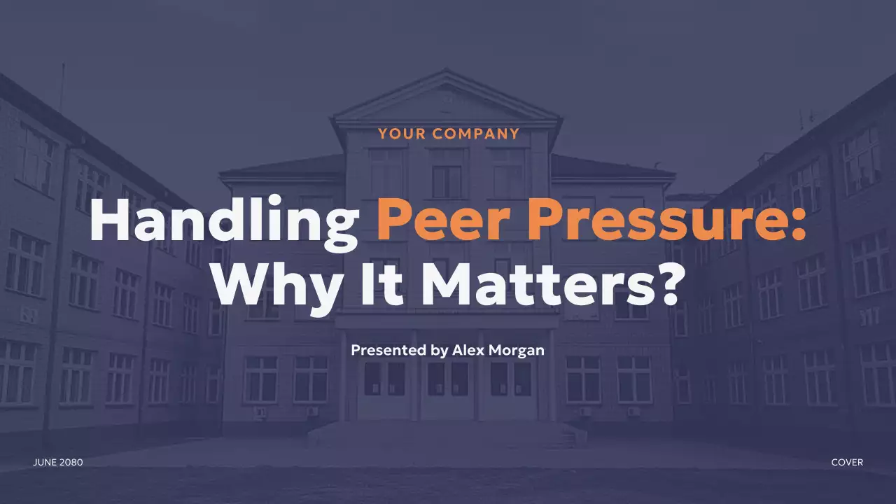 Navy Modern School Peer Pressure Lecture Presentation