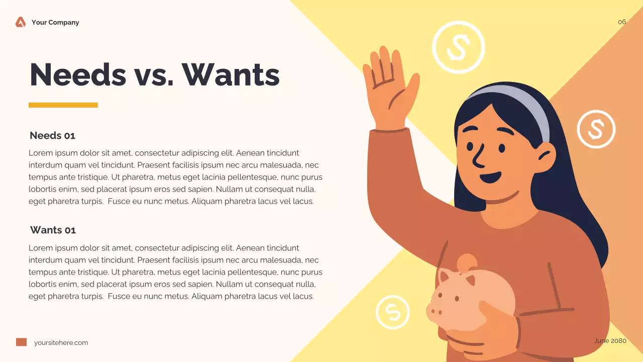 Orange Modern Personal Finance for Teens Presentation