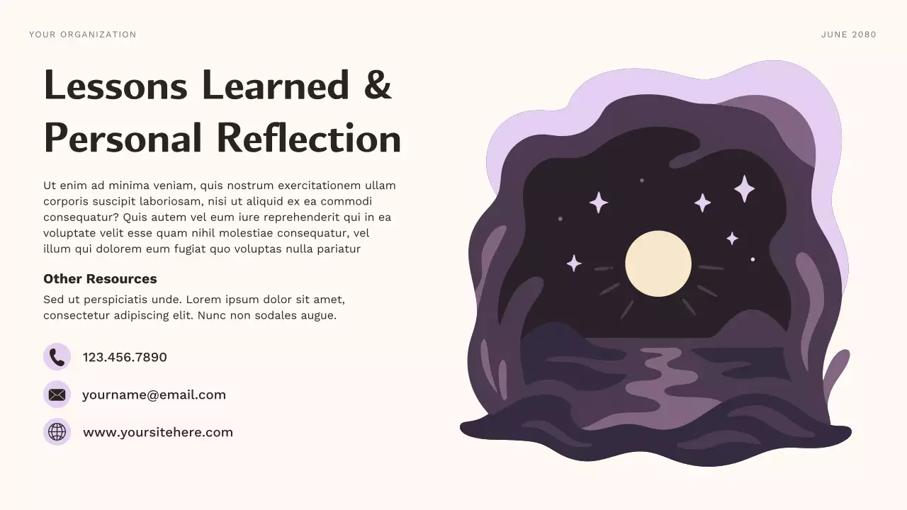 Purple Aesthetic Character Journey Course Presentation