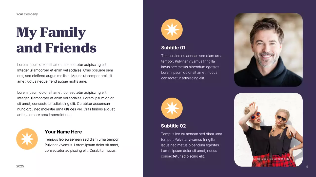 Presentasi Panduan Identitas Pribadi Modern Ungu