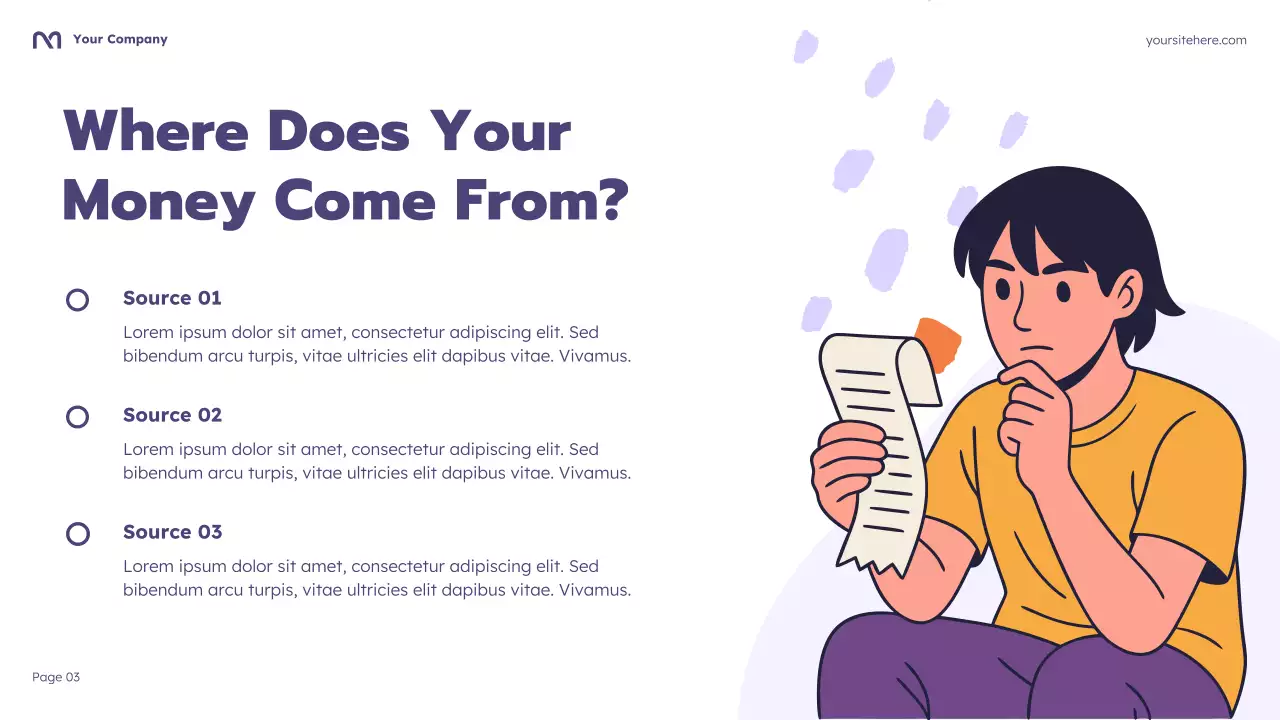 Purple Cartoon Budgeting Course Presentation