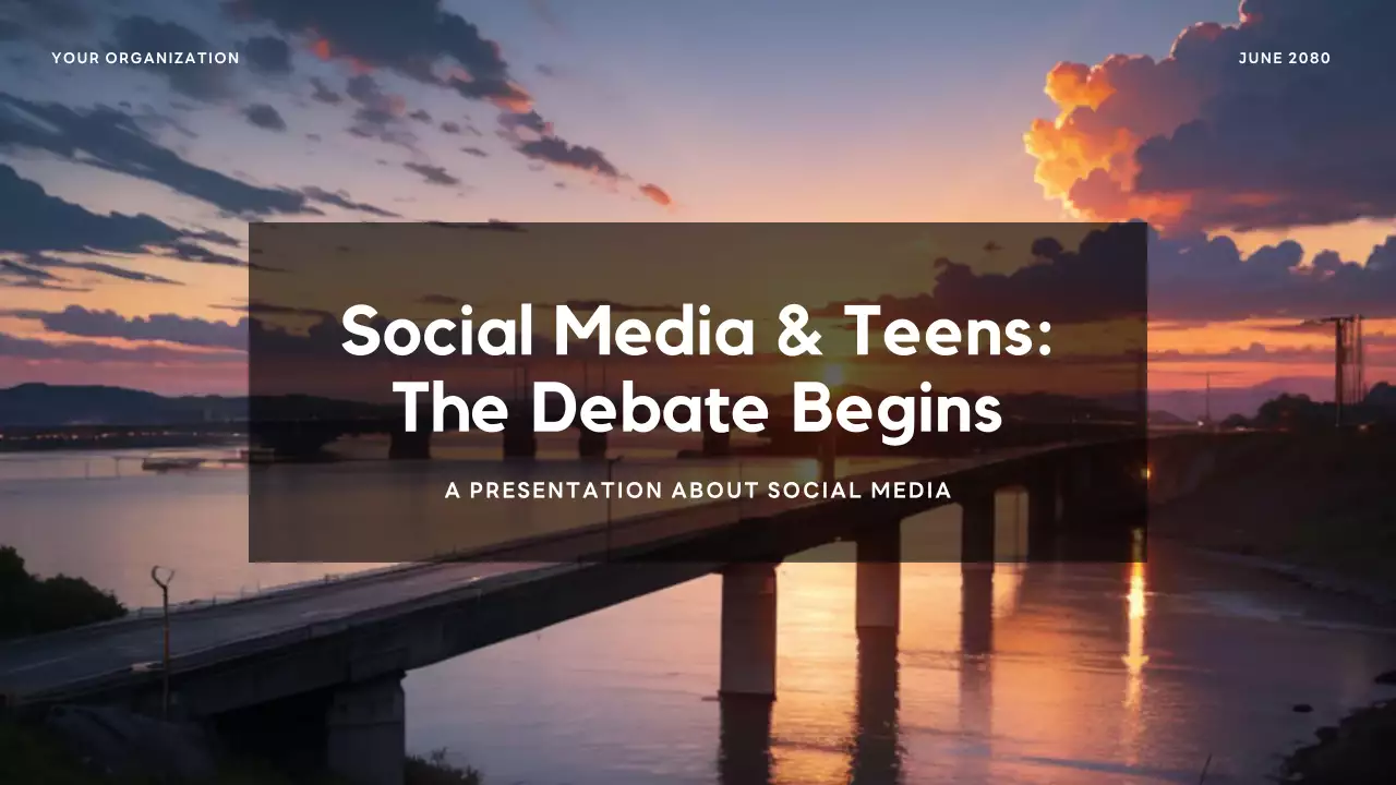 Orange Modern Social Media Debate Presentation