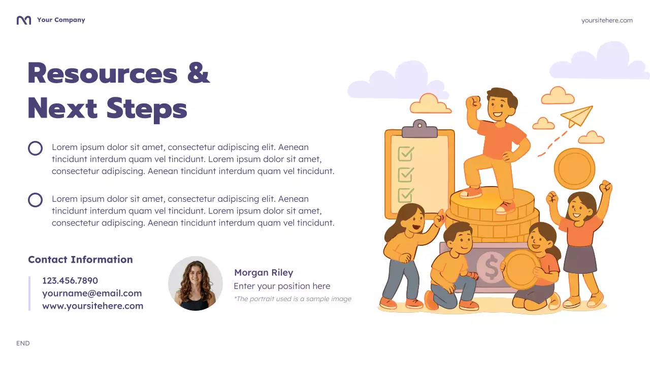 Purple Cartoon Budgeting Course Presentation