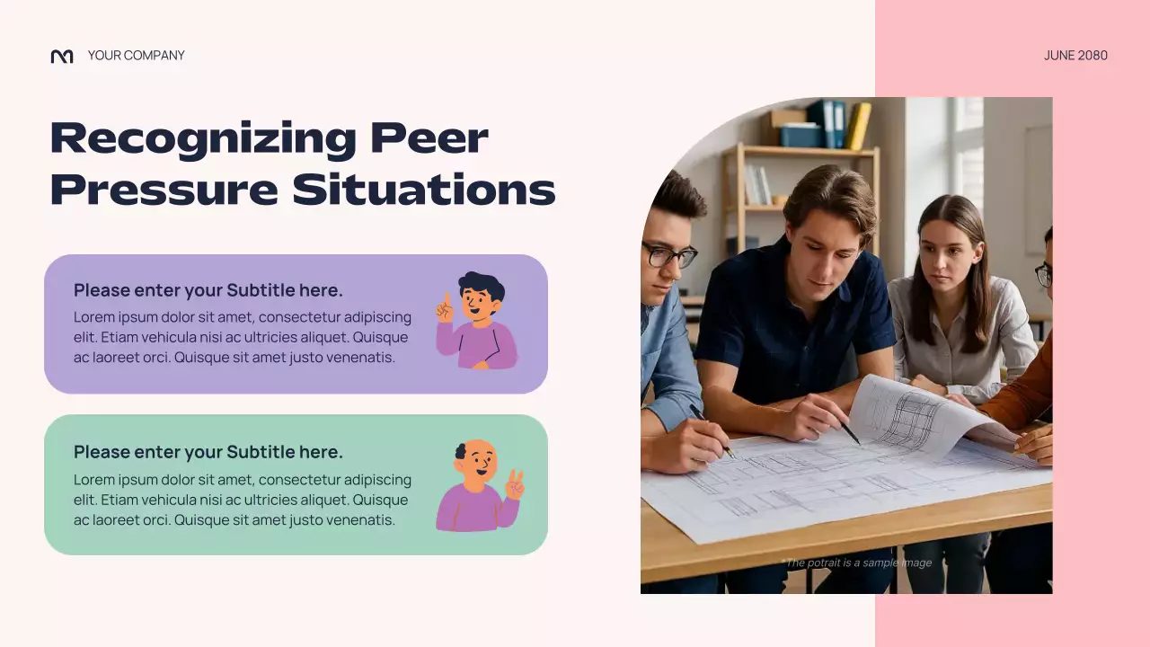 Colourful Abstract Peer Pressure Lecture Presentation