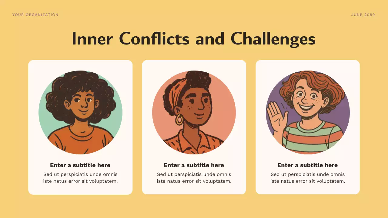 Purple Aesthetic Character Journey Course Presentation