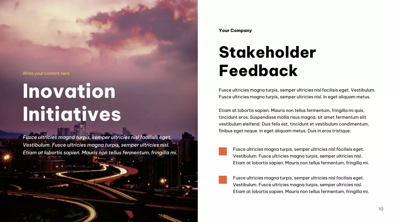 Grey Modern Business Highlights Overview Presentation