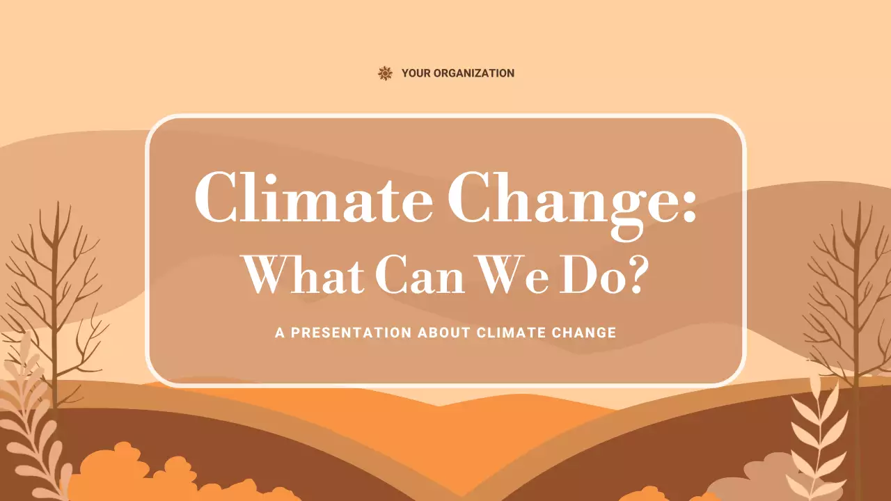 Orange Minimal Climate Change Presentation