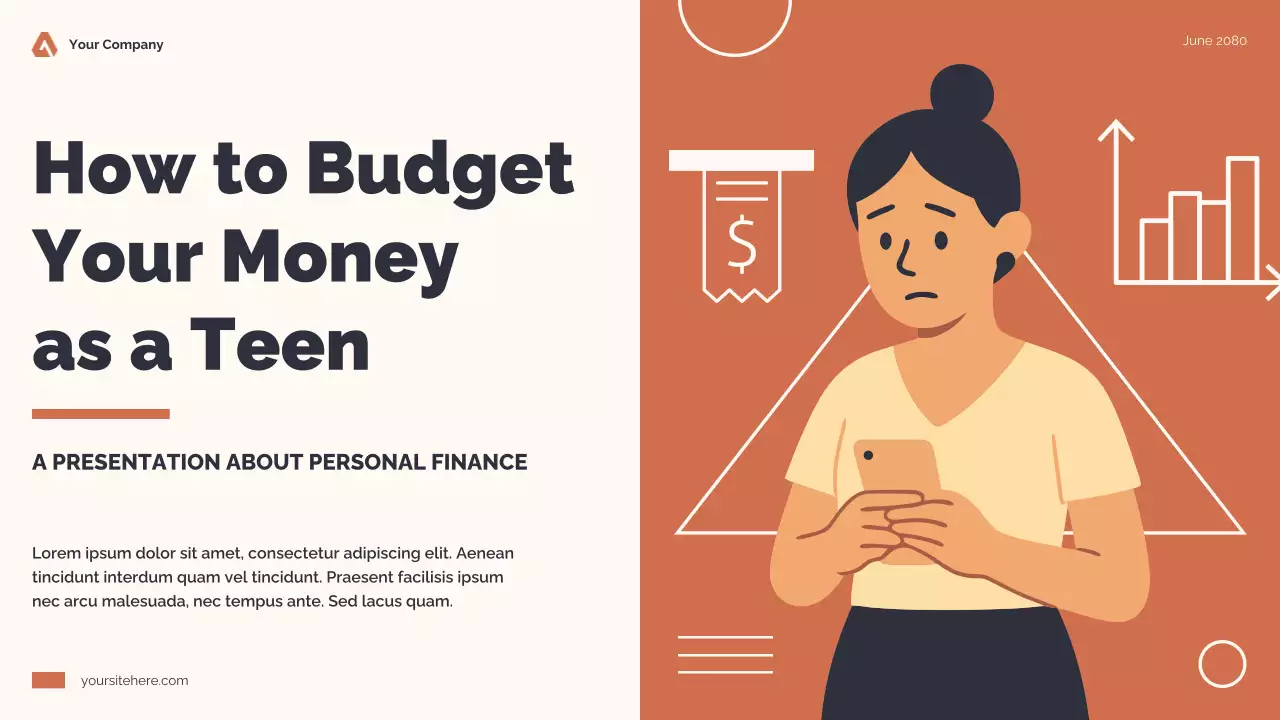 Orange Modern Personal Finance for Teens Presentation