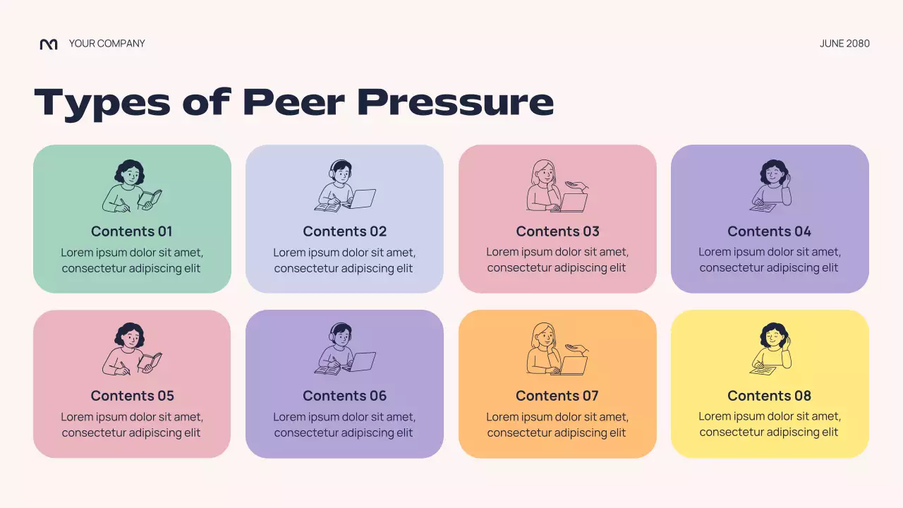 Colourful Abstract Peer Pressure Lecture Presentation