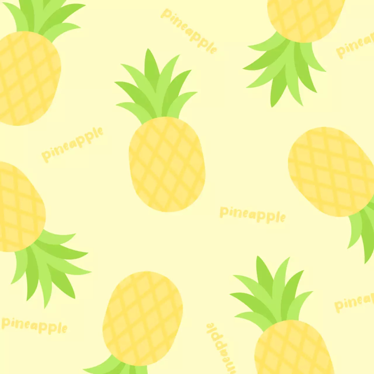 노랑 팝 과일 패턴