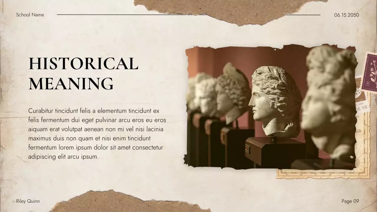 Beige Vintage Historical Literature Guide Presentation