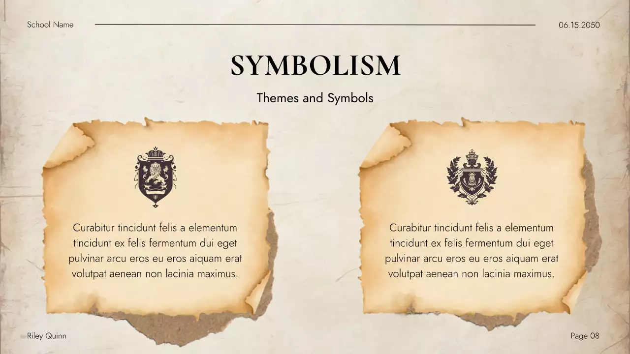 Beige Vintage Historical Literature Guide Presentation