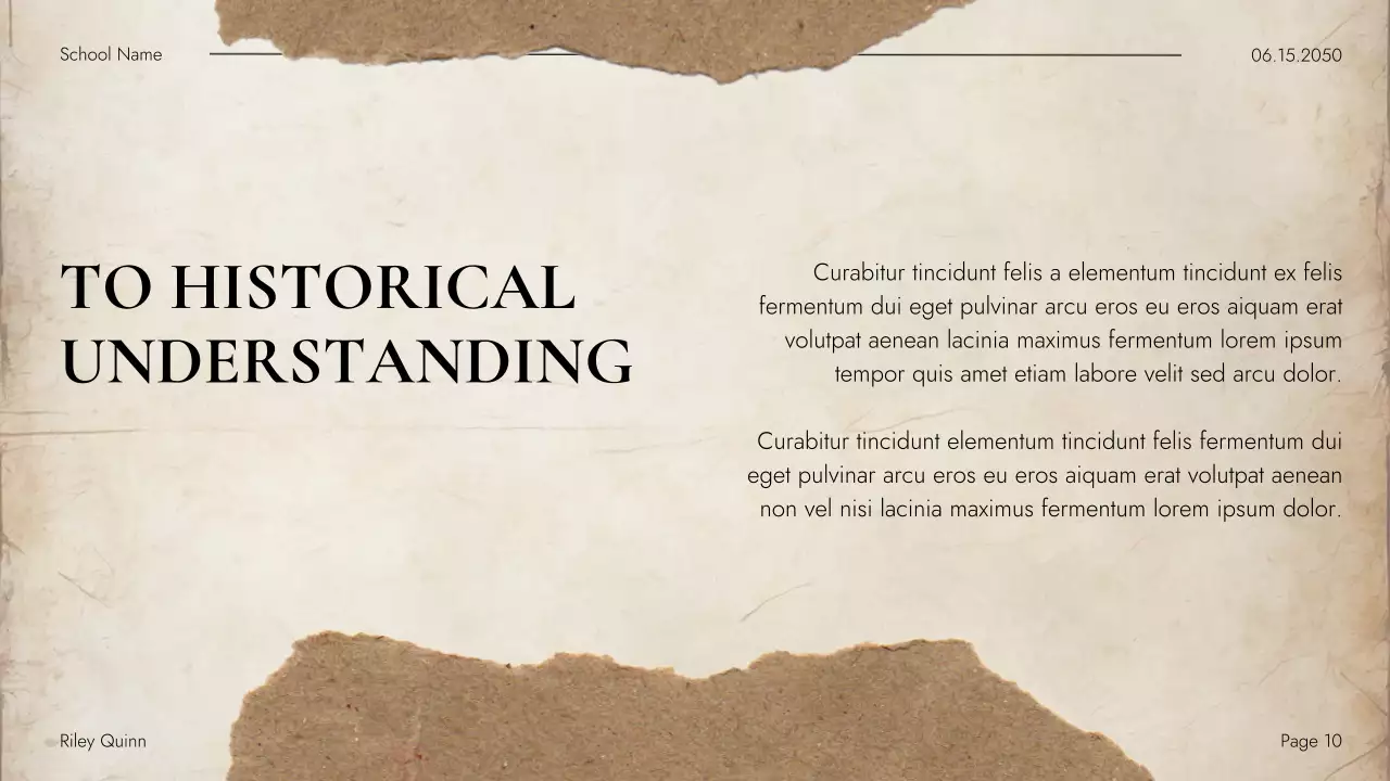 Beige Vintage Historical Literature Guide Presentation