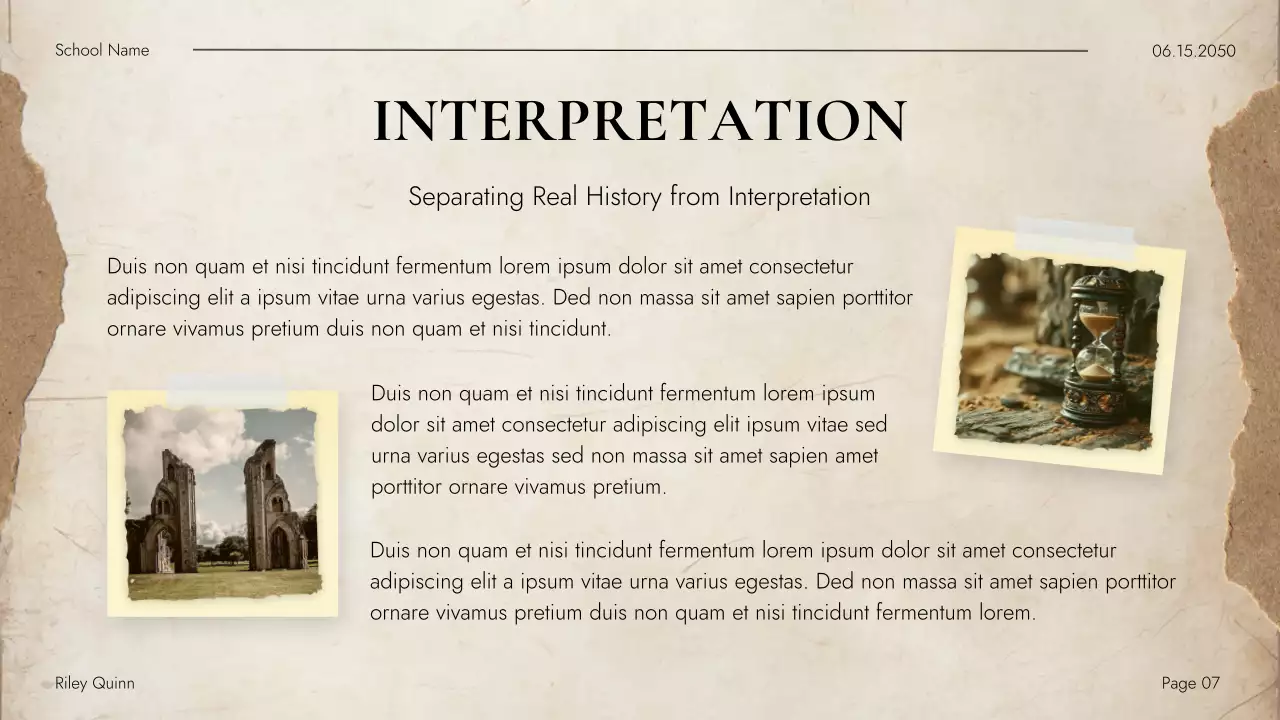 Beige Vintage Historical Literature Guide Presentation