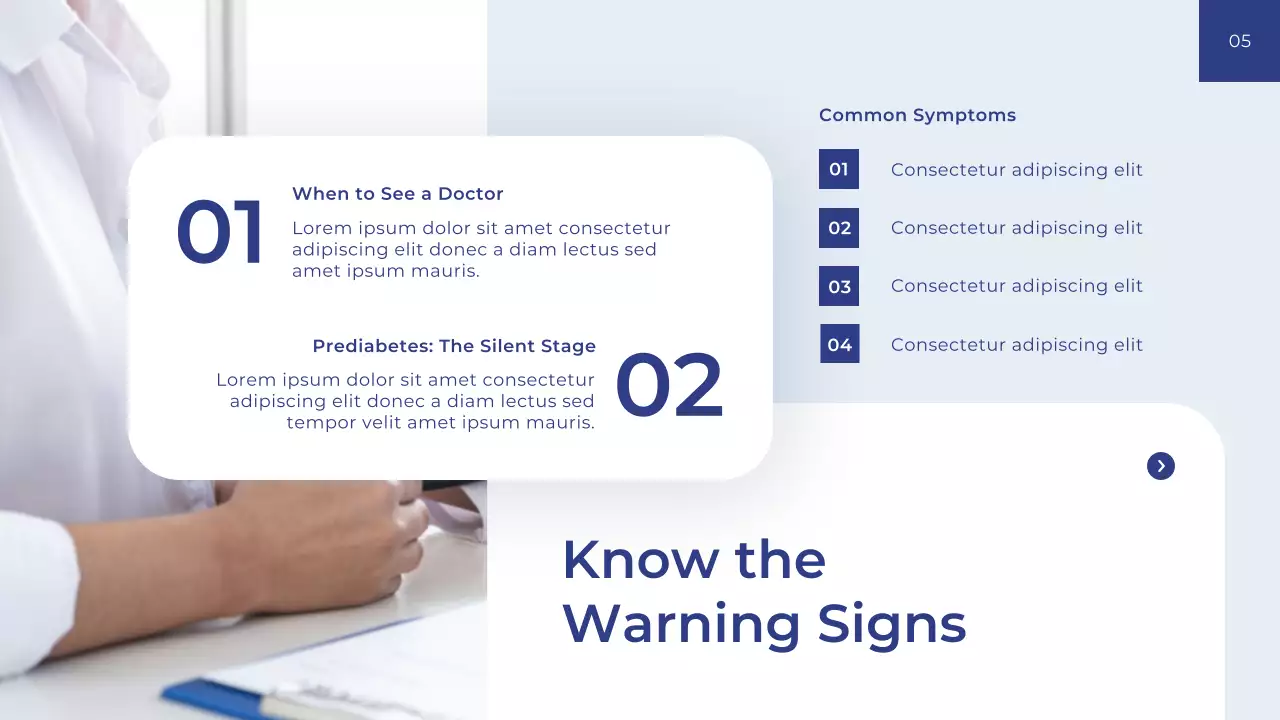 Blue Modern Health Diabetes Awareness Presentation