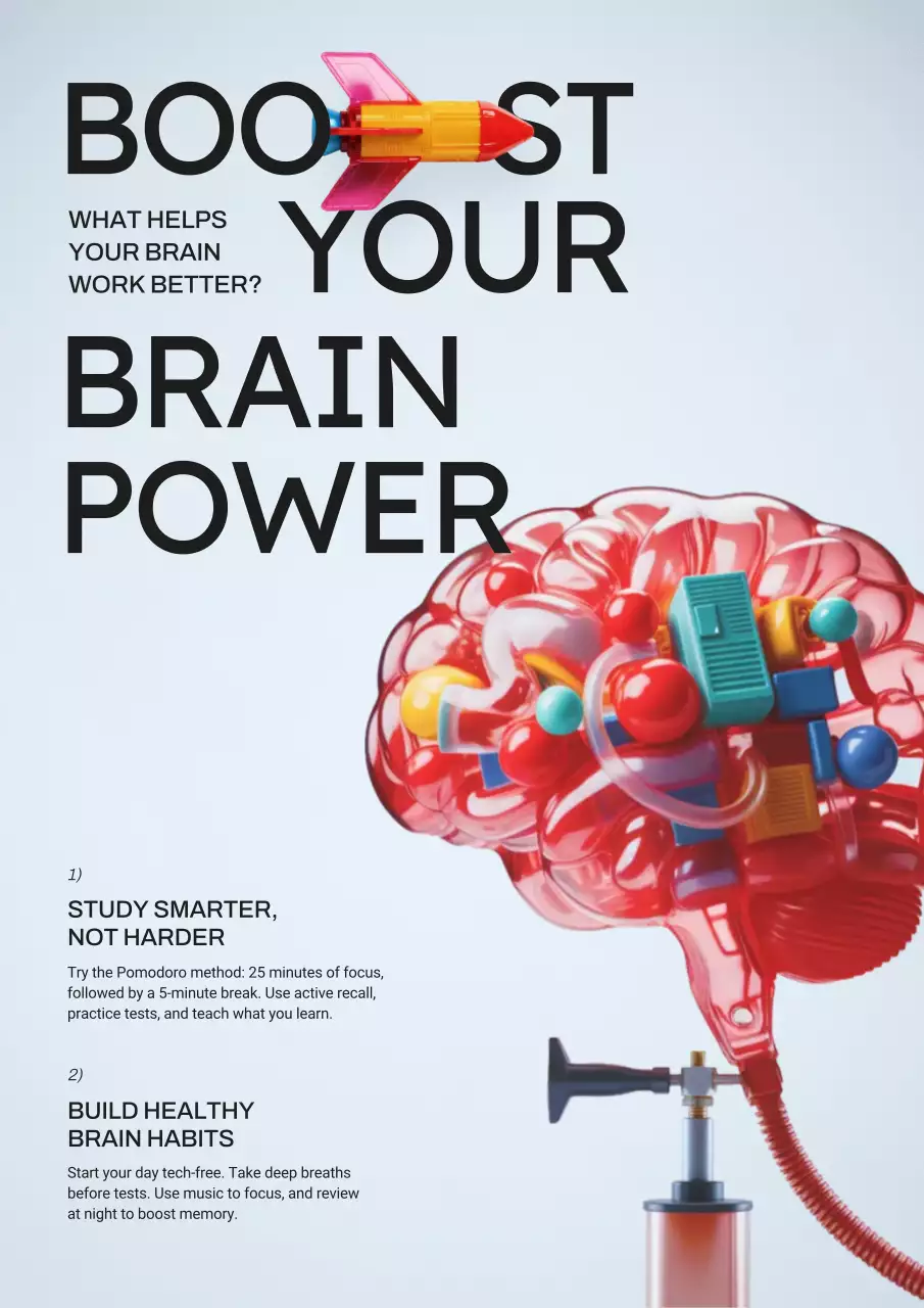 레드 모던 부스팅 브레인 파워 교육