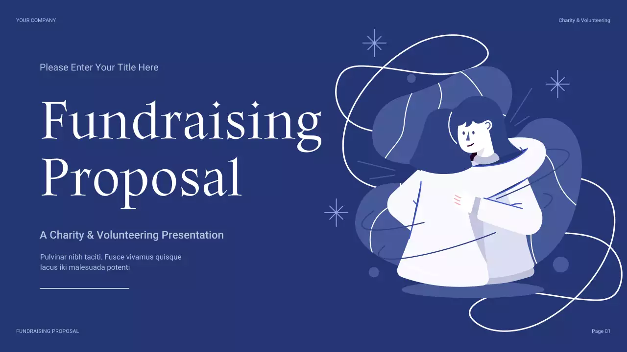 Blue Modern Fundraising Proposal Presentation