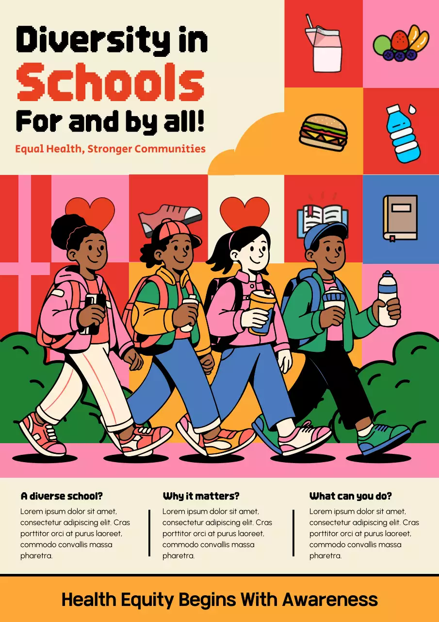 Colorful Comic Diversity Announcement Poster