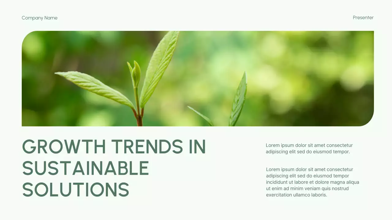 Green Modern Environmental Initiatives Lecture Presentation