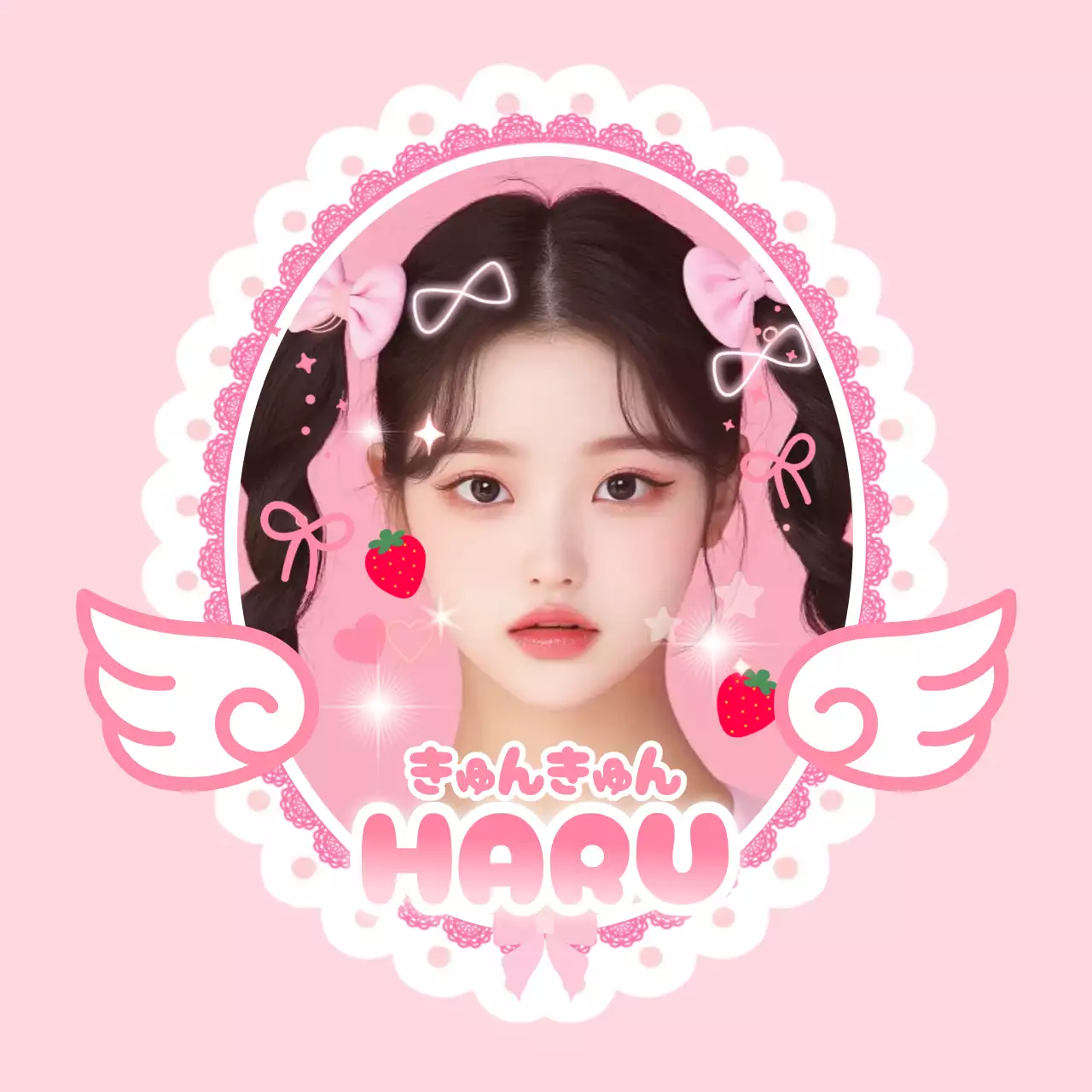 ピンク かわいい キャラクター 名刺 推し活